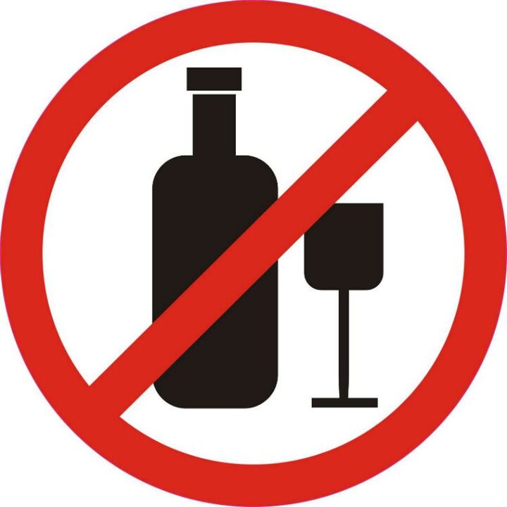 Complete rejection of alcohol is required during the treatment of prostatitis. 