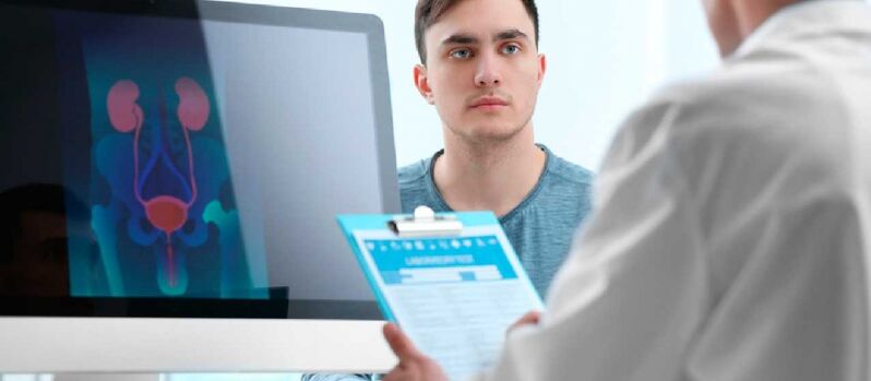 Consultation of a doctor for prostatitis